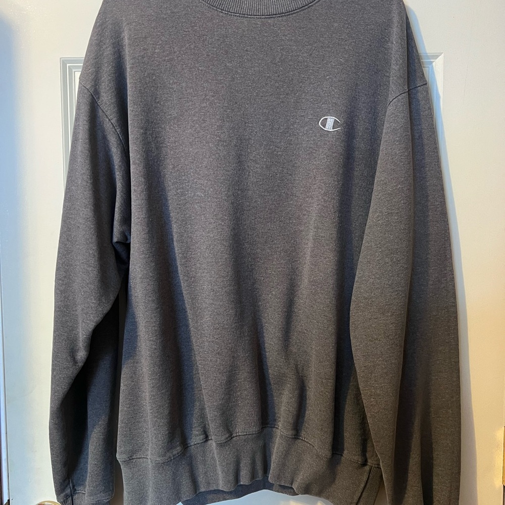 Champion Men's Charcoal Crewneck Sweater